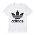 Camiseta Básica Blanca con Gran Logo Negro Adidas  – 100% Algodón