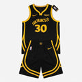 Conjunto Deportivo NBA Golden State Warriors - Edición San Francisco #30 (Negro/Amarillo)