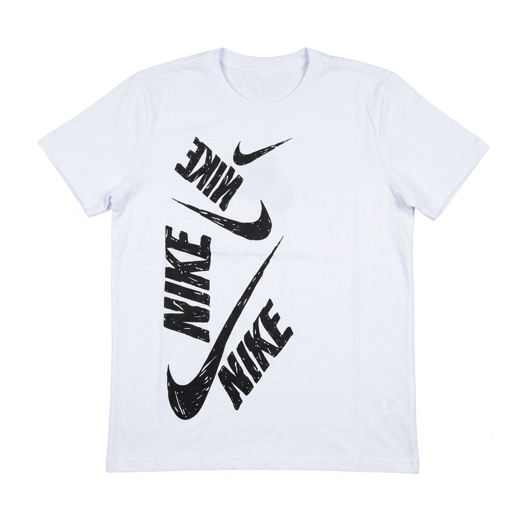 Camiseta Básica Blanca Nike Multi-Logo - 100% Algodó