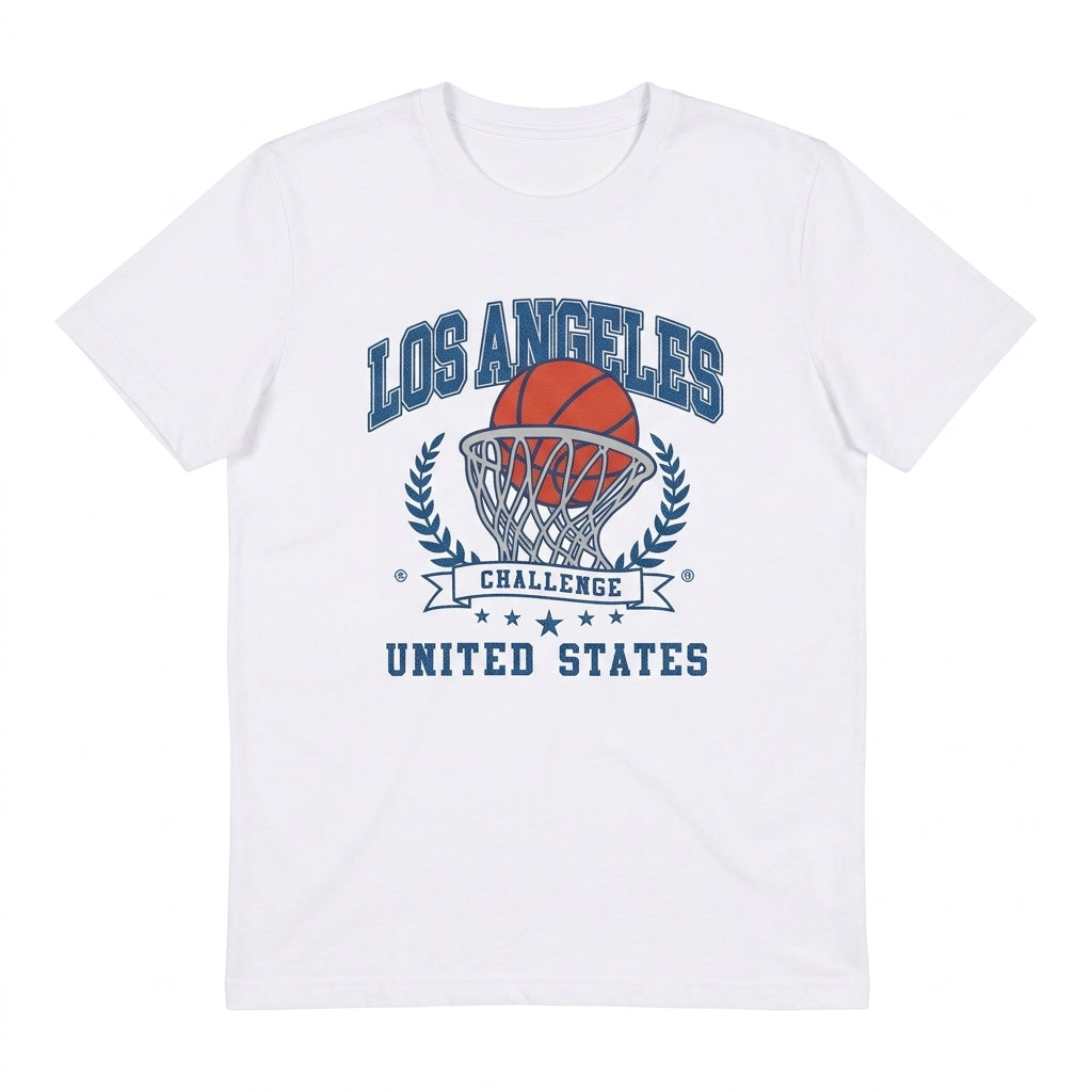 camiseta Básica Blanca "Los Angeles Challenge" bASICA